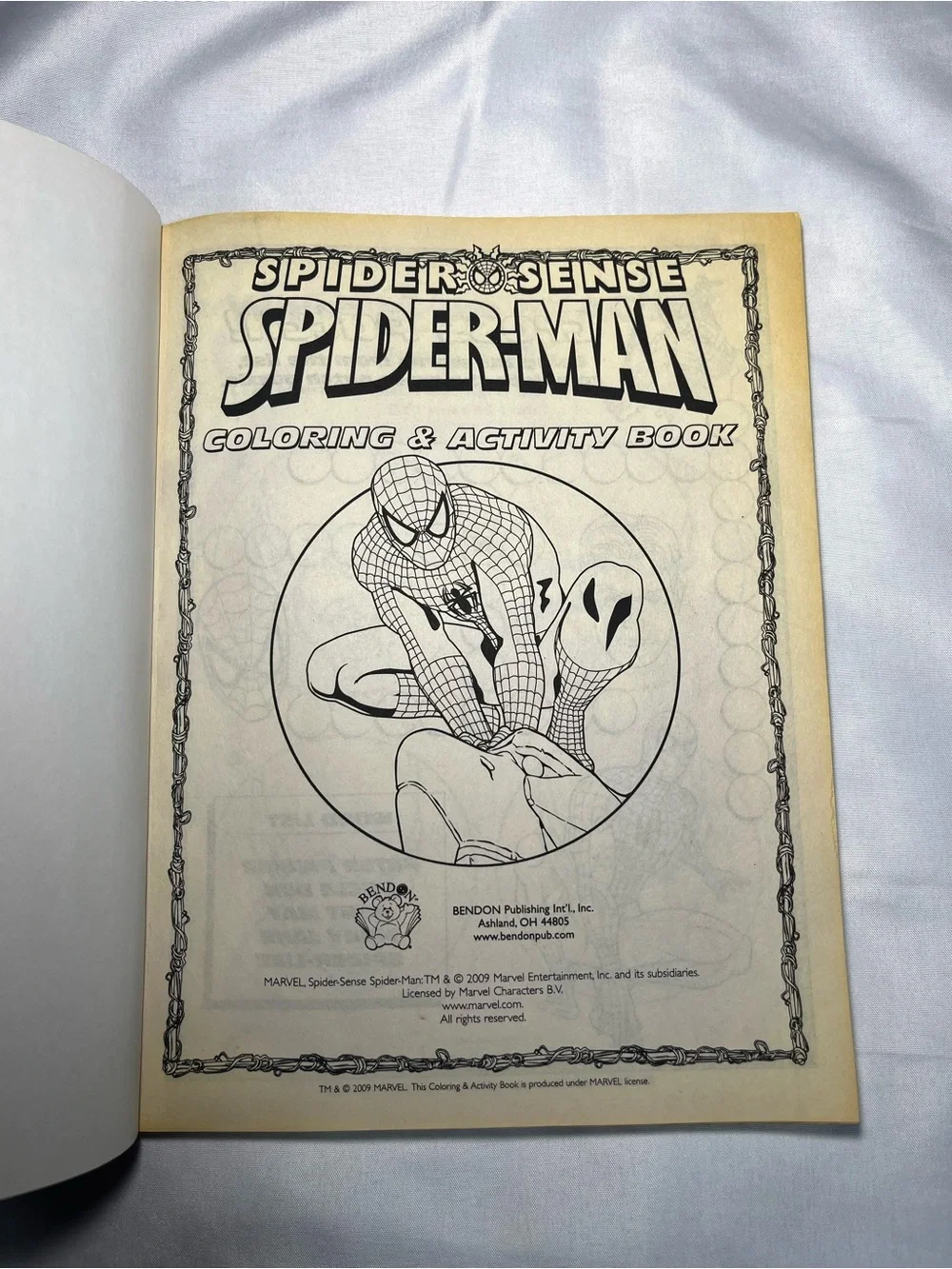 2009 Spider Sense Spider-Man Jumbo Coloring Activity Book NEW Unused Marvel